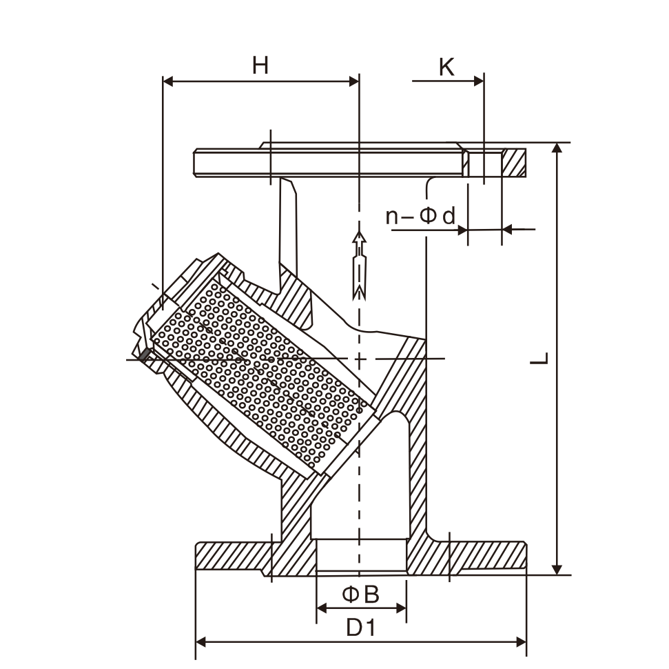 黃銅法蘭過濾(lü)器(圖1)